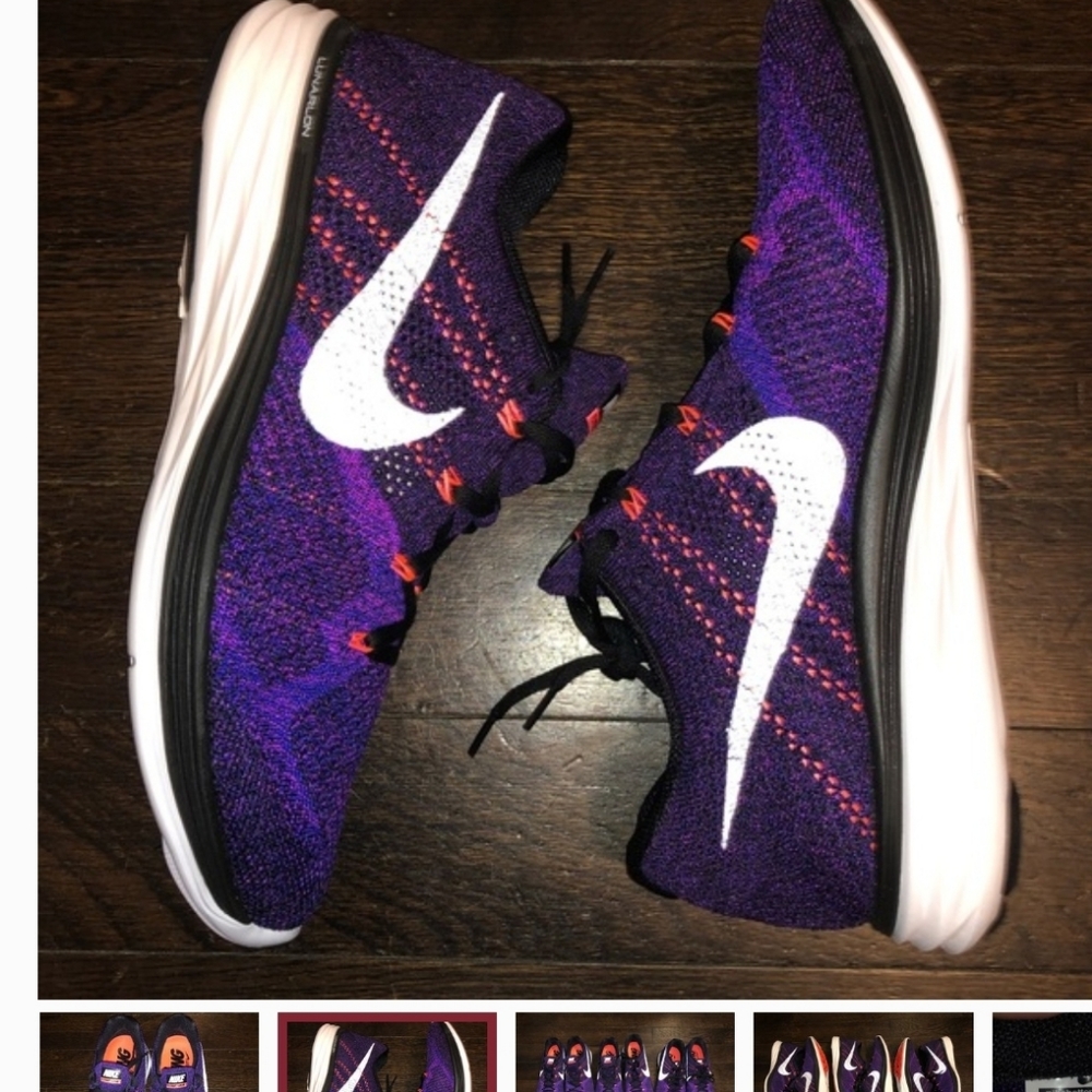 Nike Men's Flyknit Purple Size 9